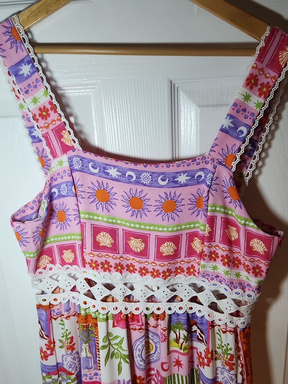 Pink Ruffle Sundress with Cut Out - Picture 3 of 5